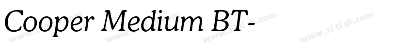 Cooper Medium BT字体转换